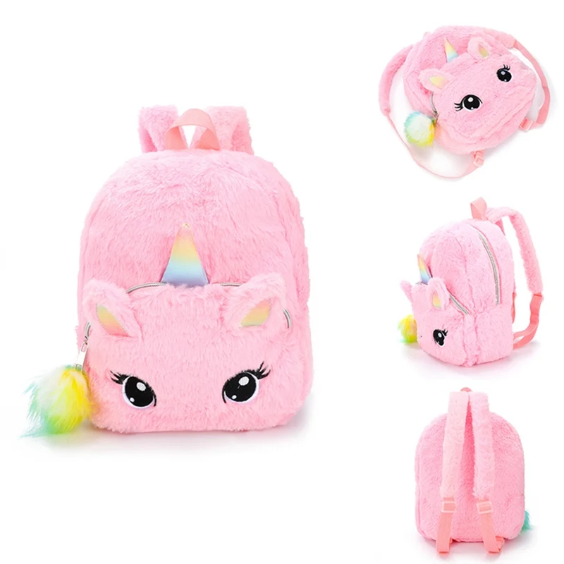 Unicorn Plush Bag cartoon Schoolbags For Girls For Boys Small Kid Backpack For School Doll Bags Soft Kindergarten Children Bag