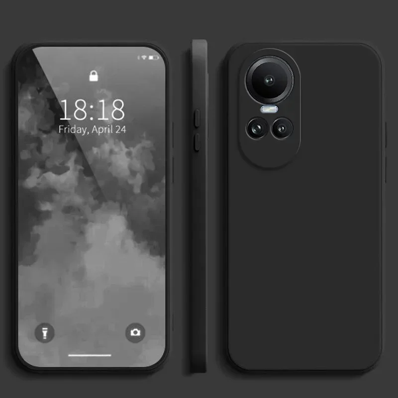 Фото Сплошной цвет, ультратонкий матовый чехол для телефона для OPPO Reno 10 Pro 5G, силиконовый мягкий чехол из ТПУ №4