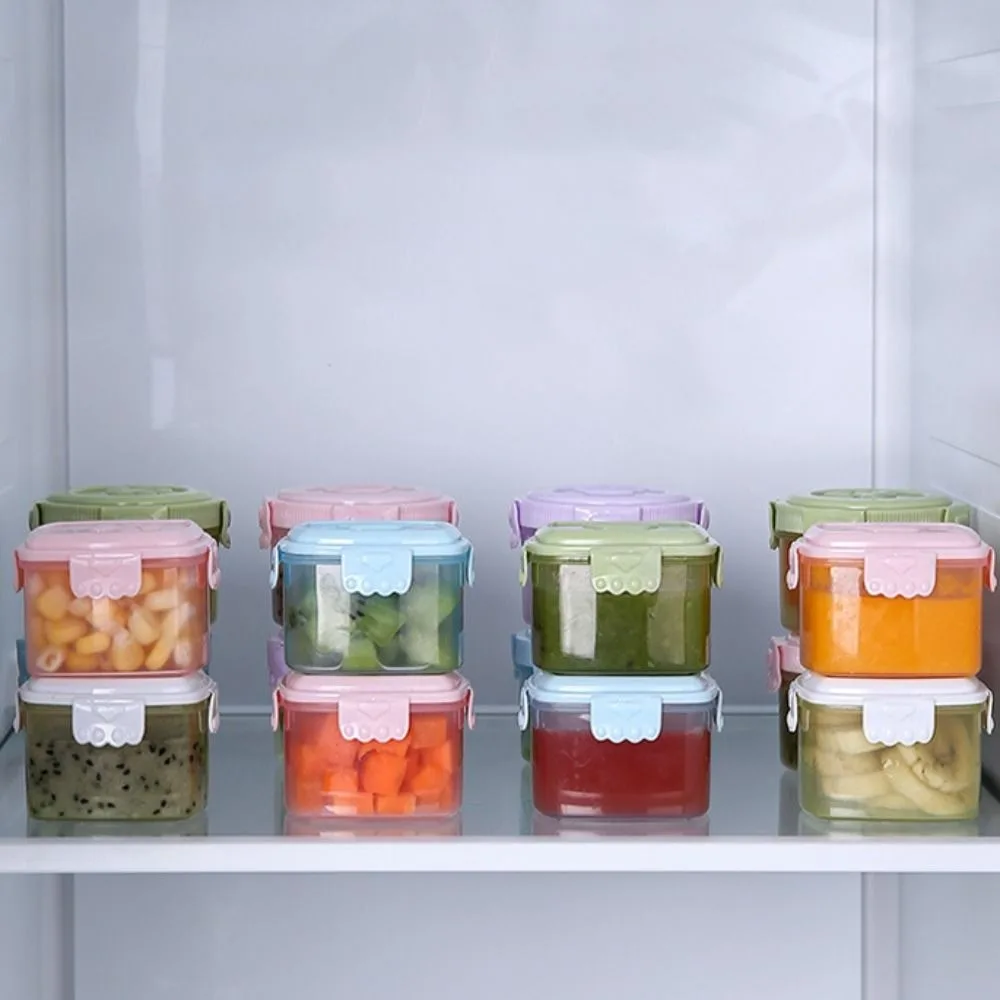 Портативная пластиковая коробка для соуса круглая/квадратная герметичная