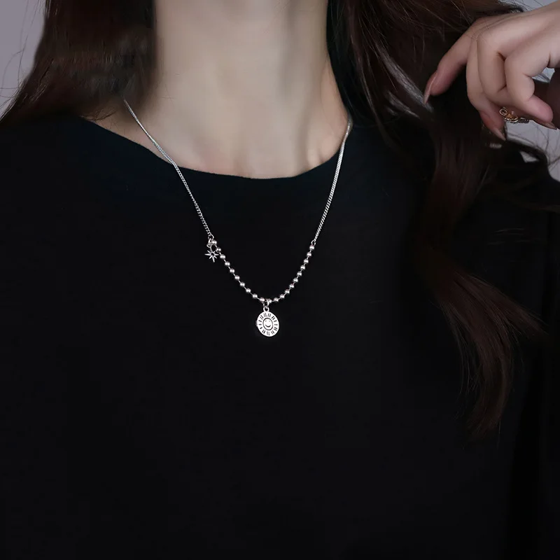 

Necklaces For Women Silver Aesthetic Luxury Jewelry Cool Pendant Necklaces Vintage Cute