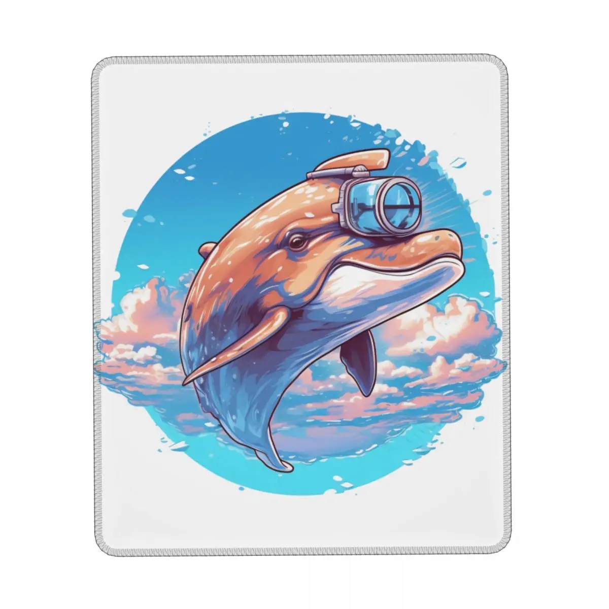 

Dolphin Vertical Print Mouse Pad Sky Scape Vector Graphic Fantasy Rubber Mousepad Non Slip Aesthetic Desktop Mouse Pads