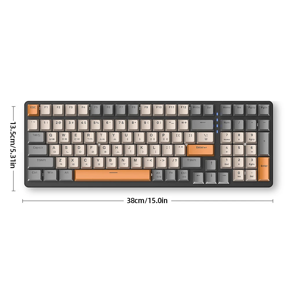 Bluetooth-совместимая игровая клавиатура 100 клавиш механическая K6 2 4G