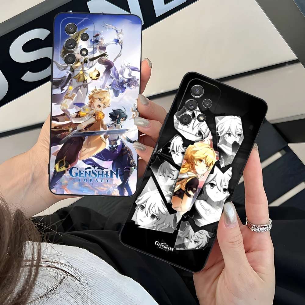 Чехол для мобильного телефона Genshin Impact Aether Samsung Galaxy A91 73 71 70 54 53 52 34 24 23 21 S 5G черный