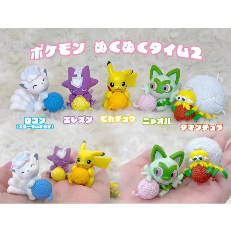 Фото Пикачу Сприigatito Покемон Caddice Ball Series Gashapon Орнамент Kawaii Праздничные подарки Фигурка Модель игрушки №3