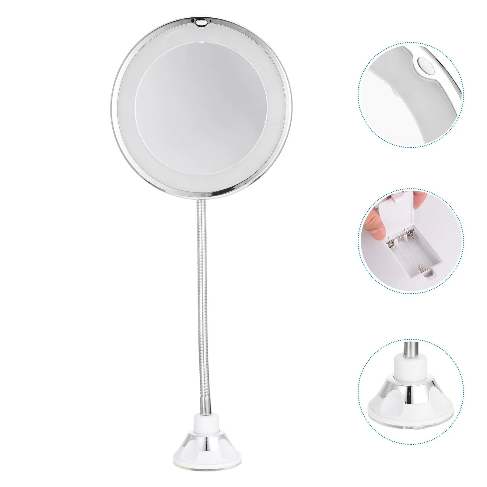 

Magnifying Makeup Mirror Suction Cups LED Vanity Wall-mounted Mirrors Cosmetics