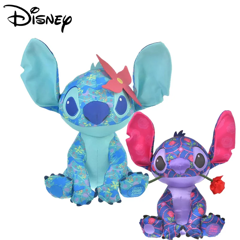 

40cm Original Disney Stitch Plush Animals Cartoon Lilo & Amp Limited Edition Stitch Rose Soft Doll Pillow Girls Christmas Gifts