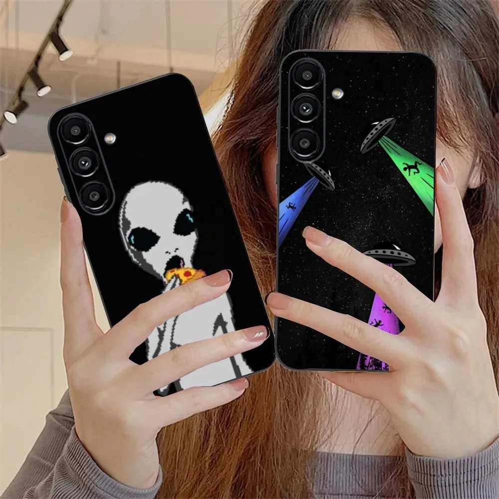 Чехол для телефона Чужой органз НЛО Samsung S24 S21 S22 S23 S30 Ultra S20 Plus Fe Lite Note 10 9 5G черный