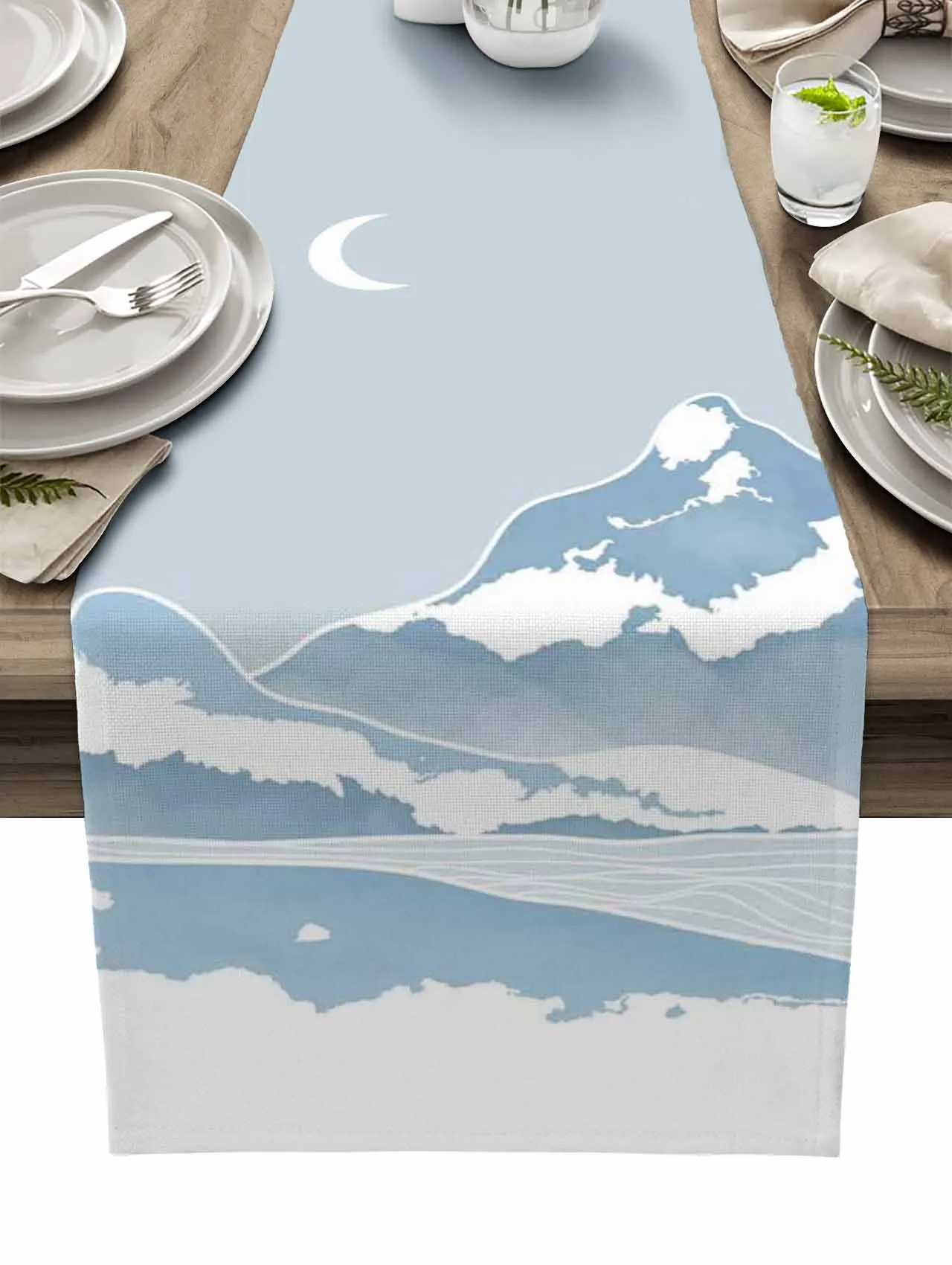 

Abstract Art Landscape Geometry Table Runner Table Flag Home Party Decorative Tablecloth Table Runners For Wedding