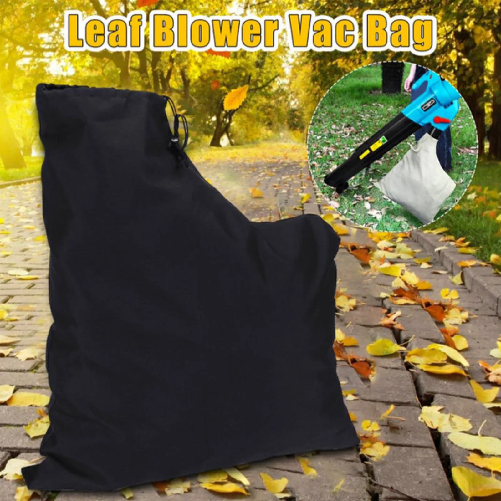 

Garden Storage Dust Collection Bag Leaf Blower Vacuum Zippered Bag Solid Smooth Outdoor Lawn Shredder Vacuum Bag Storage Bags