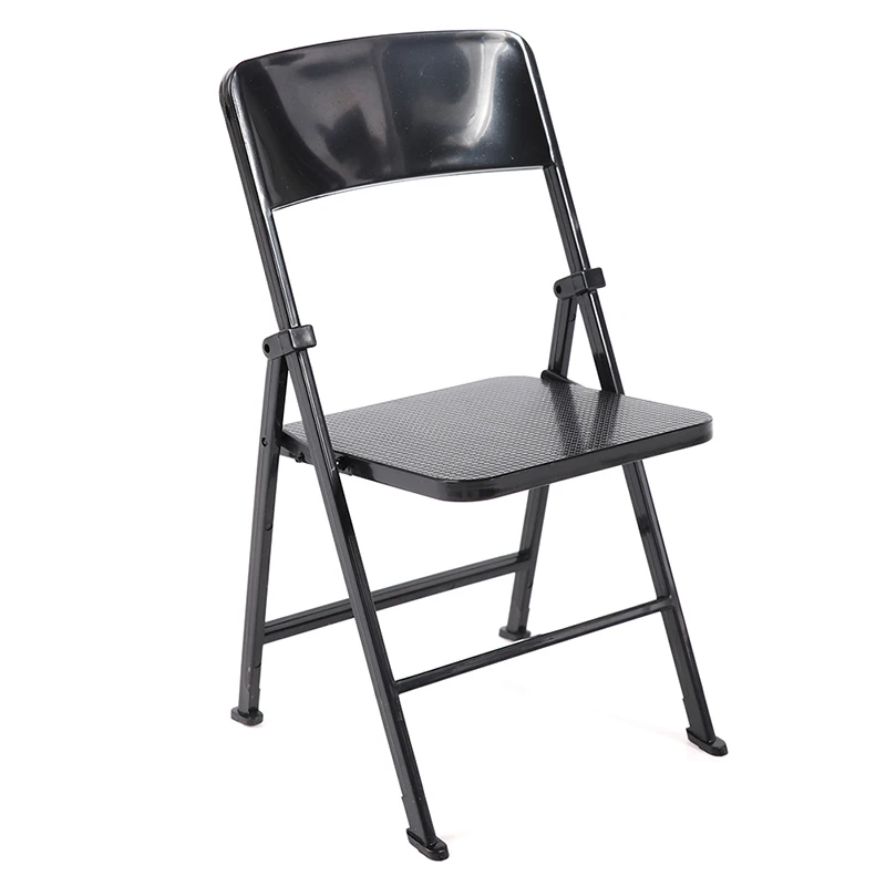 

1PC 1:6 Dollhouse Miniature Furniture Mini Metal Folding Chair Modle Toys for Solider Action Figure 1/6 Doll Accessories
