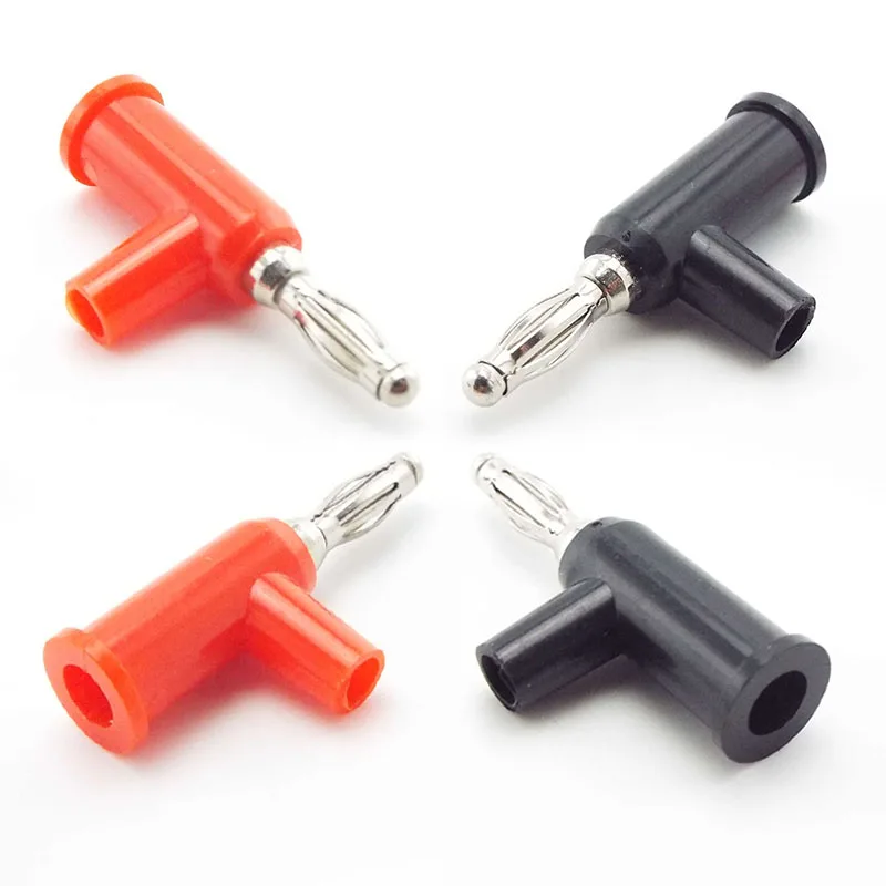 Красно-черное боковое соединение с винтом 4 мм Банановый штекер Штабелируемый