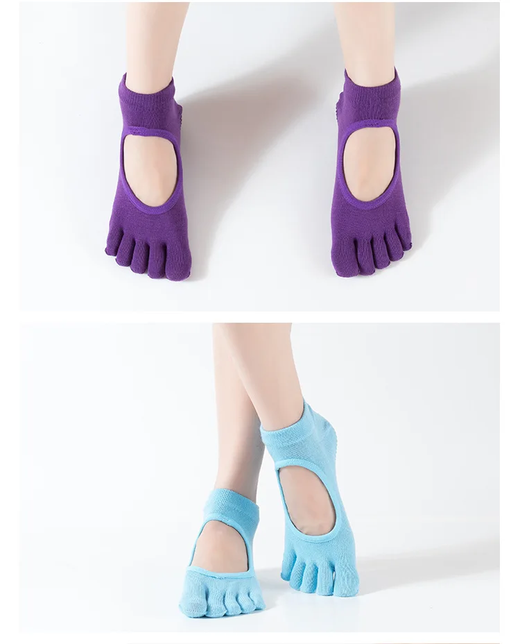 Hylaea Yoga Socks for Women Grip Ballet Pilates Barre Dance Toes Feet Ballet Dance Barefoot Non Slip Sports Soccer Running