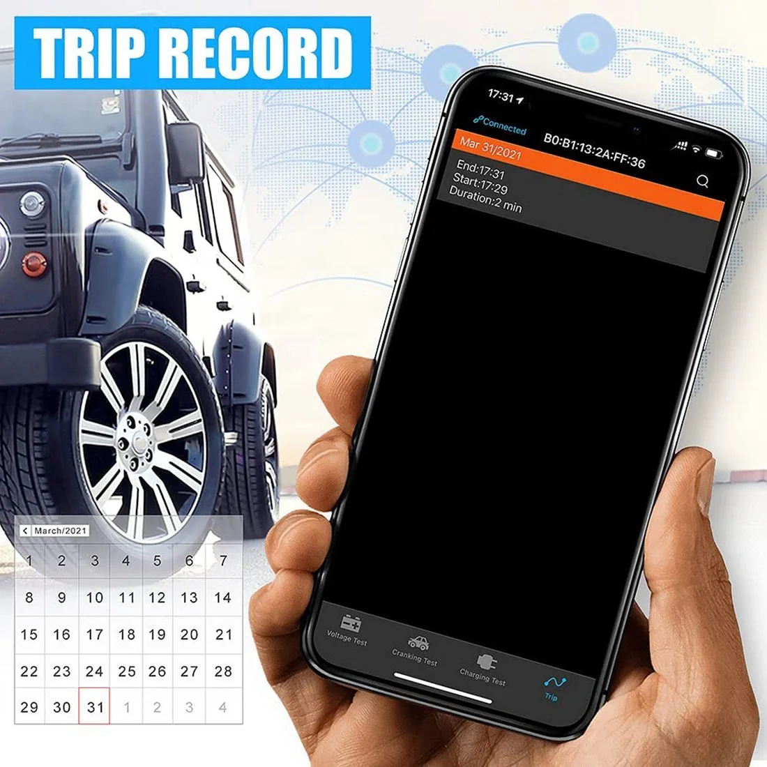 Автомобильный анализатор аккумулятора BM2 диагностический прибор для Android и IOS
