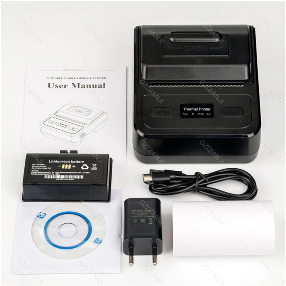 Mini Bluetooth 3 Inch 80mm handheld wireless thermal printer barcode printing of mobile commercial invoice Bill Maker images - 6