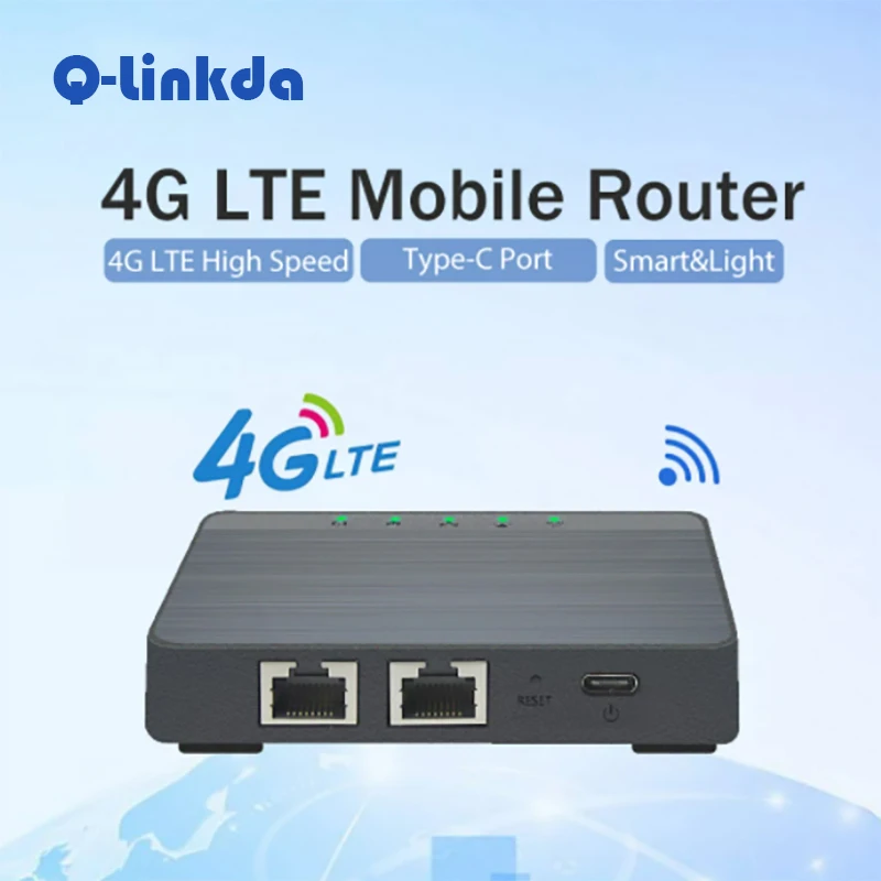 New Unlocked 4G LTE WiFi TypeC Port 300Mbps Wireless Lan Internet Router with Sim Card Slot Mobile Hotspot Modem