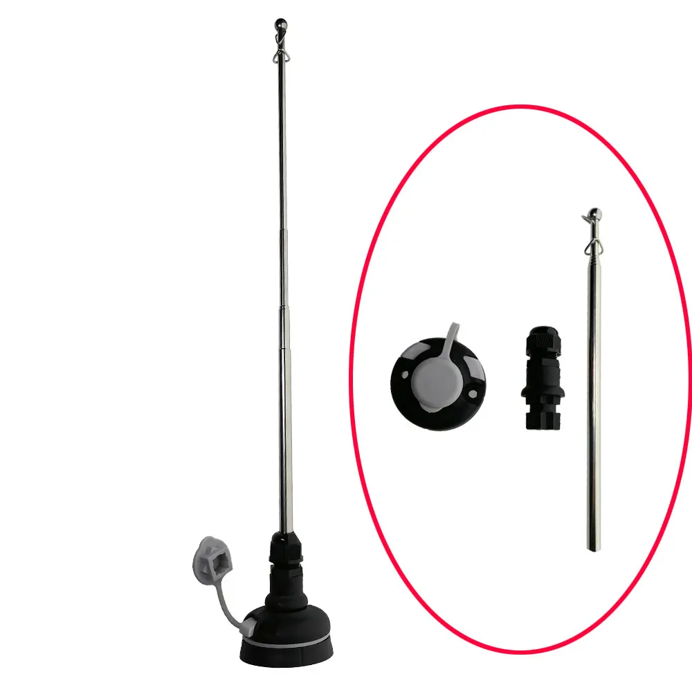 Canoe Flag Pole Yacht Dinghy Kayak Deck Mount Flag Pole Lock Socket