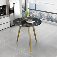 Black Round Dining Table Legs Metal Luxury Nordic Portable Small Table Waterproof White Modern Mesas De Comedor Home Furniture