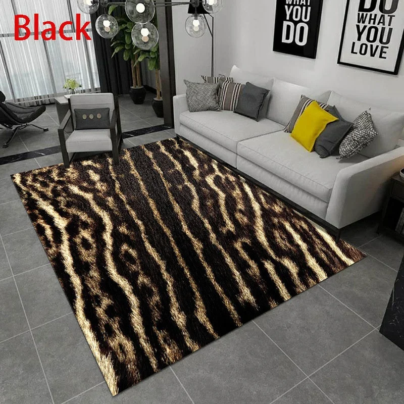 

Animal Leopard Zebra Tiger Carpet Soft Area Rugs Non Slip Large Floor Mat for Living Room Bedroom Bathroom Kitchen Home Decor