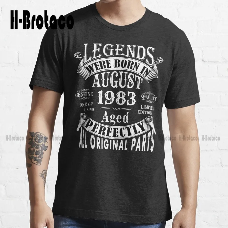 

Legends Were Born In August 1983 Limited Edition Birthday Vintage Quality Aged Perfection Trending T-Shirt Xs-5Xl Custom Gift