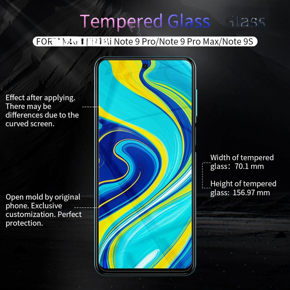 

for Mi 9 Lite 8 SE 9T Pro 6 Tempered Glass Nillkin H+ PRO Screen Protector for Note 9 9S 8T 8 7 K30 5G K20 Pro Max