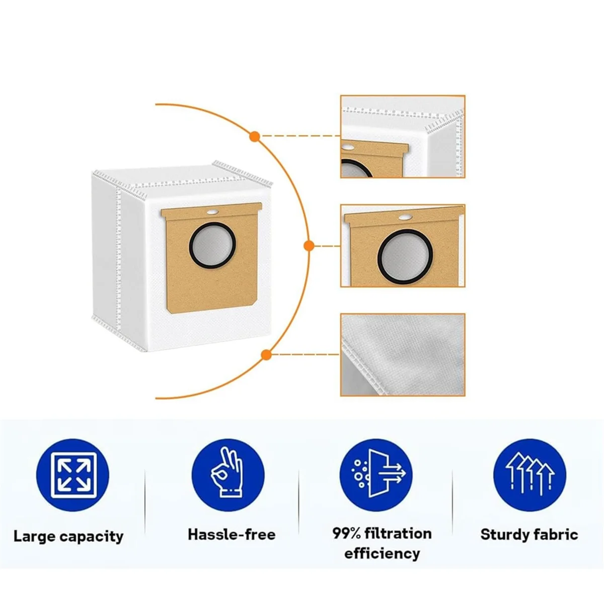 Сменный пылесос для Eufy L50 SES L60 Haier H9 Plus мешки удаления грязи аксессуары 8 шт.