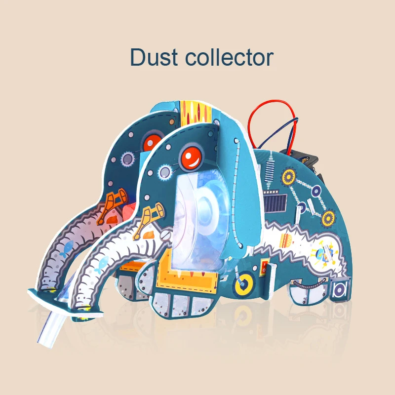 

Assemble Elephant Vacuum Cleaner Creative Inventions Motor Ability Of Children Active Thinking DIY Electronic Kit Technology Toy