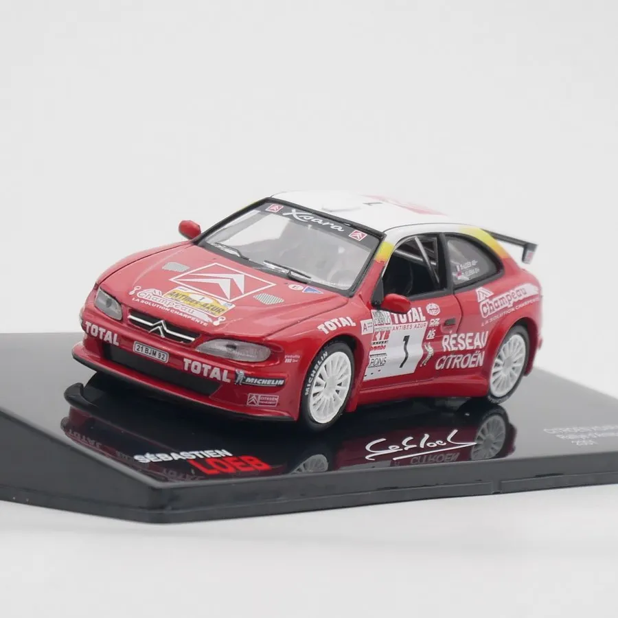 Фото Масштабная модель IXO 1:43 из литого сплава: Citroen Xsara Kit Car WRC 2001. Коллекционная классическая ностальгическая модель автомобиля. Подарок для взрослых, сувенир, статическая модель для демонстрации. №2