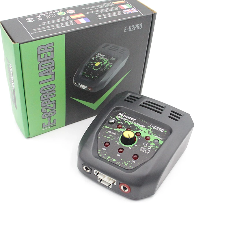 Распродажа, умное балансирующее зарядное устройство для аккумуляторов E-82PRO 2-4S 0,1-5A NiMH Li-Fe Li-po с регулируемым током для радиоуправляемых транспортных средств, лодок и модельных дронов