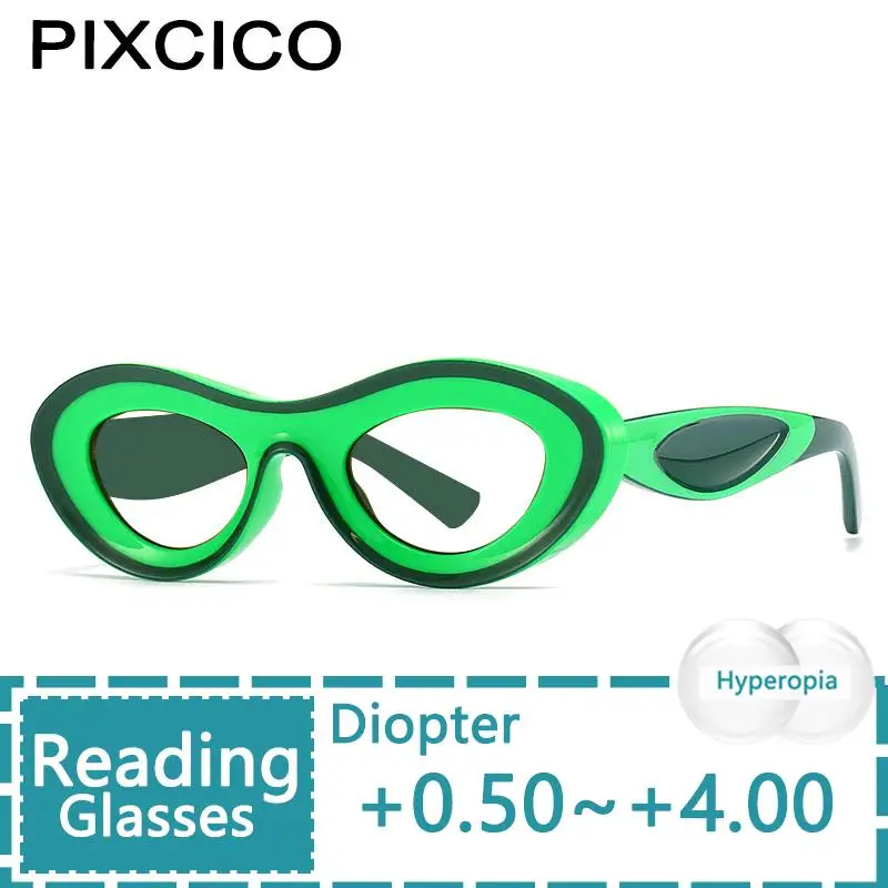 

R55850 Unisex Men's Reading Glasses Sport Oval Punk Brand Large Eyeglasses for Men Women's Prescription Diopter +1.00 +2.00