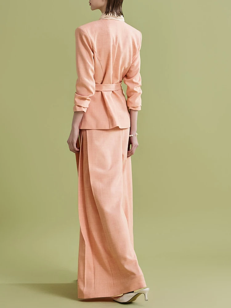 TWOTWINSTYLE однотонный элегантный комплект из двух предметов для женщин v-образный