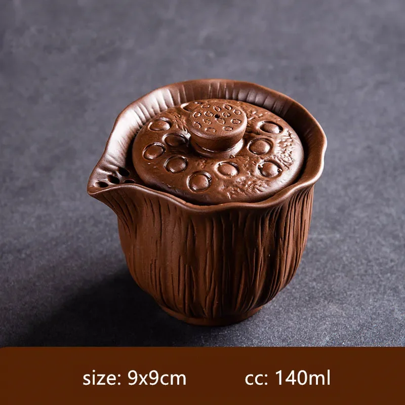 

Портативный ручной гайвань из фиолетовой глины NLSLASI