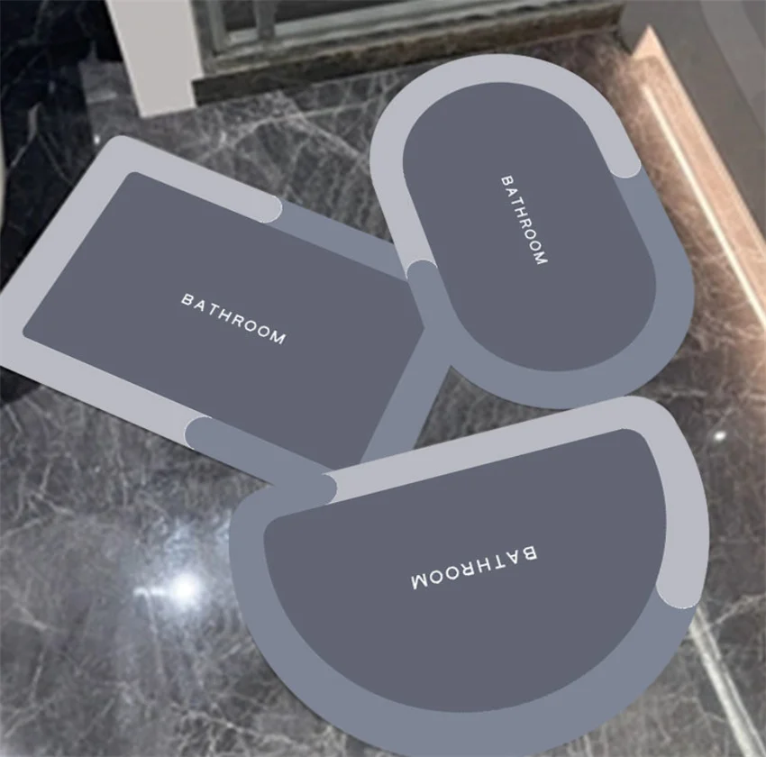 

3PCS Modern Absorbent Floor Mat Thin Velvet Entrance Door Mat Living Room Kitchen Non-Slip Carpet Bathroom Easy To Clean Doormat