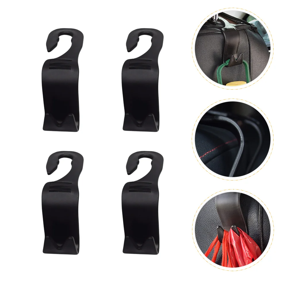 

4pcs Car Headrest Hook Hanger Storage Organizer Durable Universal for Handbag Purse Coat Big fit Universal Vehicle Car