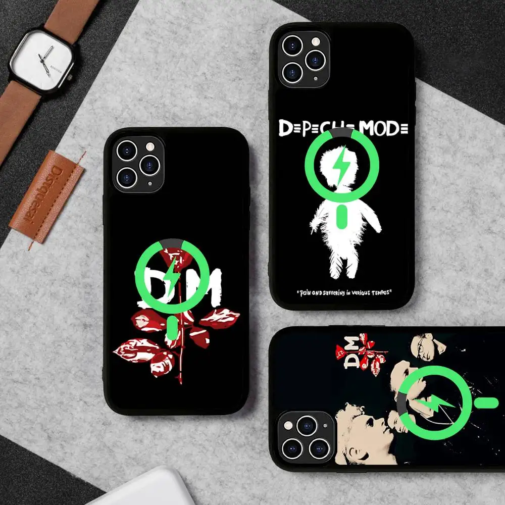 Винтажный чехол D-Depeche M-Mode для MagSafe с магнитным креплением для iPhone 17 Air 16 15 14 13 12 11 Pro Max Plus с беспроводной зарядкой (art.: 3920db94cbdae) - 3920db94cbdae