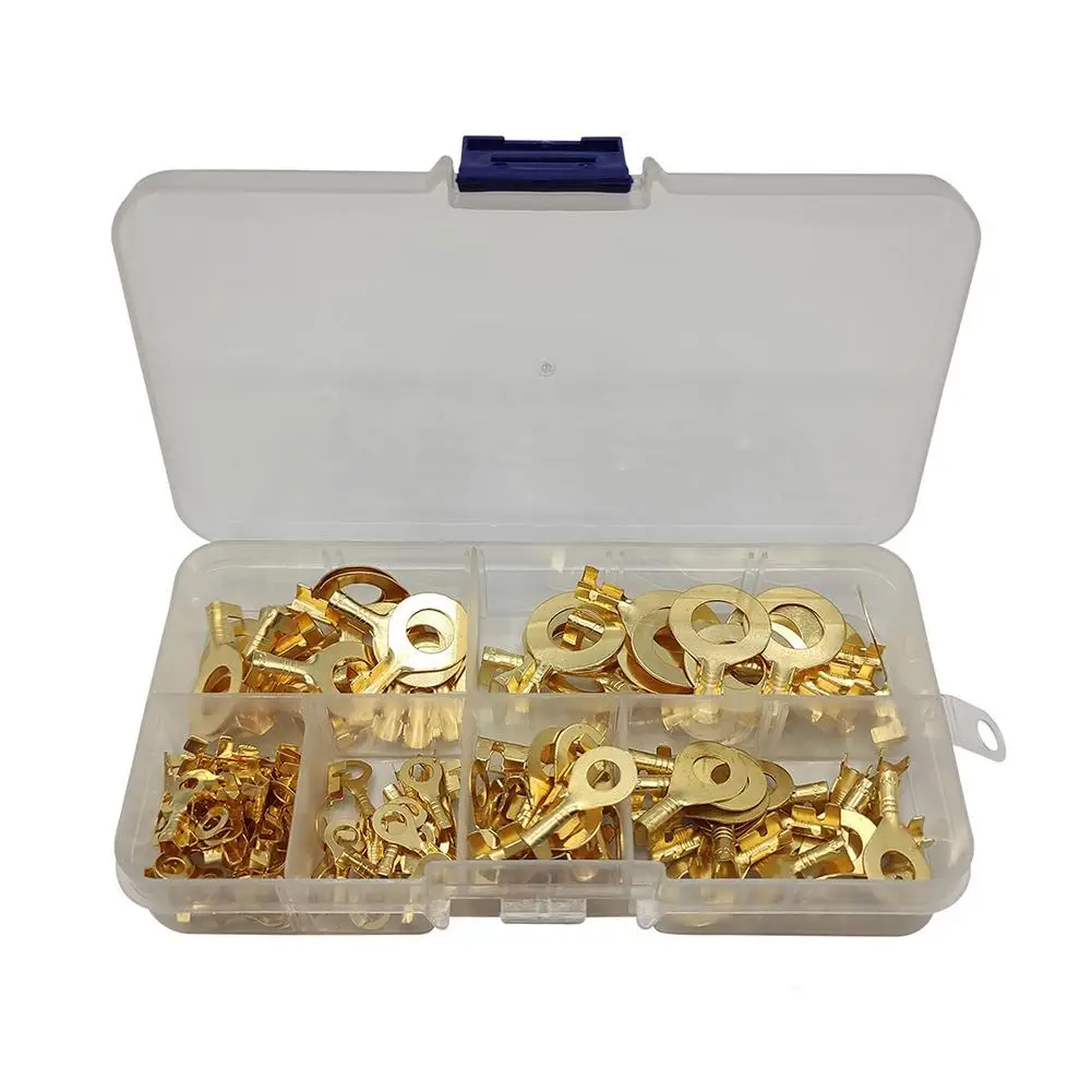 

New 150pcs Copper Ring Cable Terminal Combination Set M3 M4 M5 M6 M8 M10 Terminal Block For Household Appliances