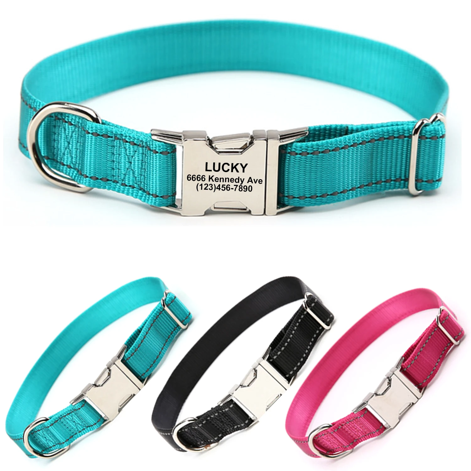 

Dog Collar Durable Adjustable Pet Collars for Female or Male Small Medium Large Dog Pet Items with Personalized Buckle