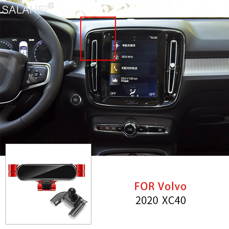 Gravity Car Mobile Phone Holder For Volvo XC40 2020 Air Vent Clip Mount Bracket Cellphone Stand GPS Support For Iphone Samsung