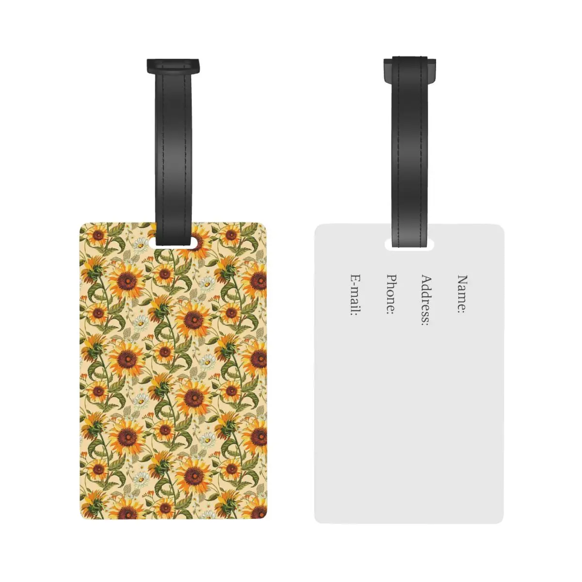 Подсолнухи 70s Винтажный Золотой ретро шаблон Цветы Аксессуары для путешествий из