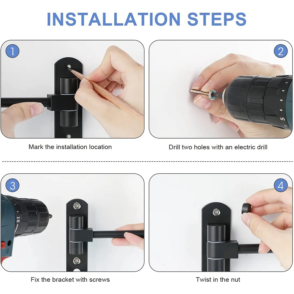 Стойка для мотоциклетного шлема на 180 ° вращающийся металлический настенный