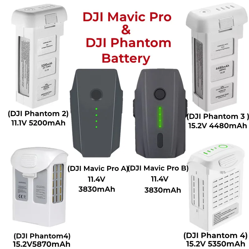 

DJI UAV battery，LiPo Intelligent Flight Battery For DJI Phantom 2/ 3/ 4 Pro & Adv / Mavic Pro