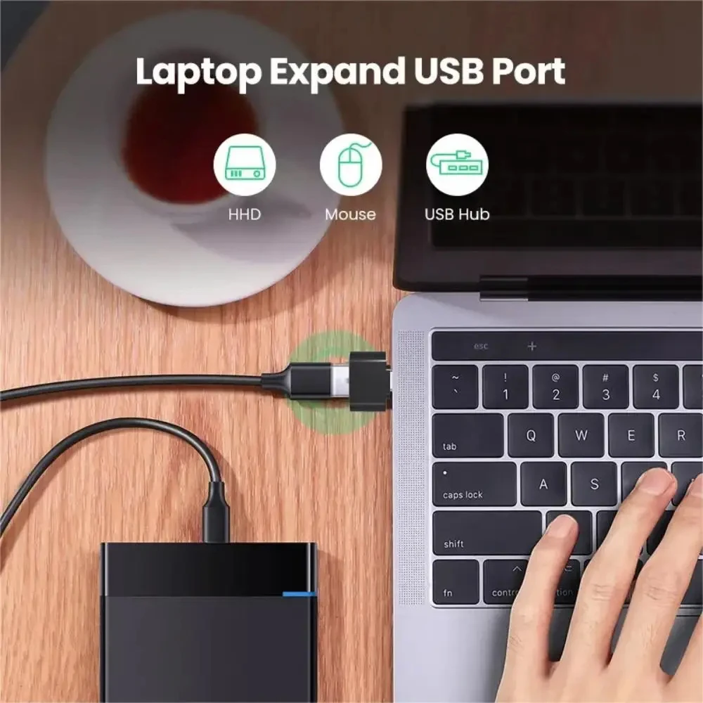 Фото Адаптер Type-C/Micro-USB для телефона, мыши, клавиатуры, USB-накопителя, MacBook Pro, устройств Type-C, USB 2.0, OTG-разъем USB-C (мужской) - USB-A (женский) для передачи данных №2