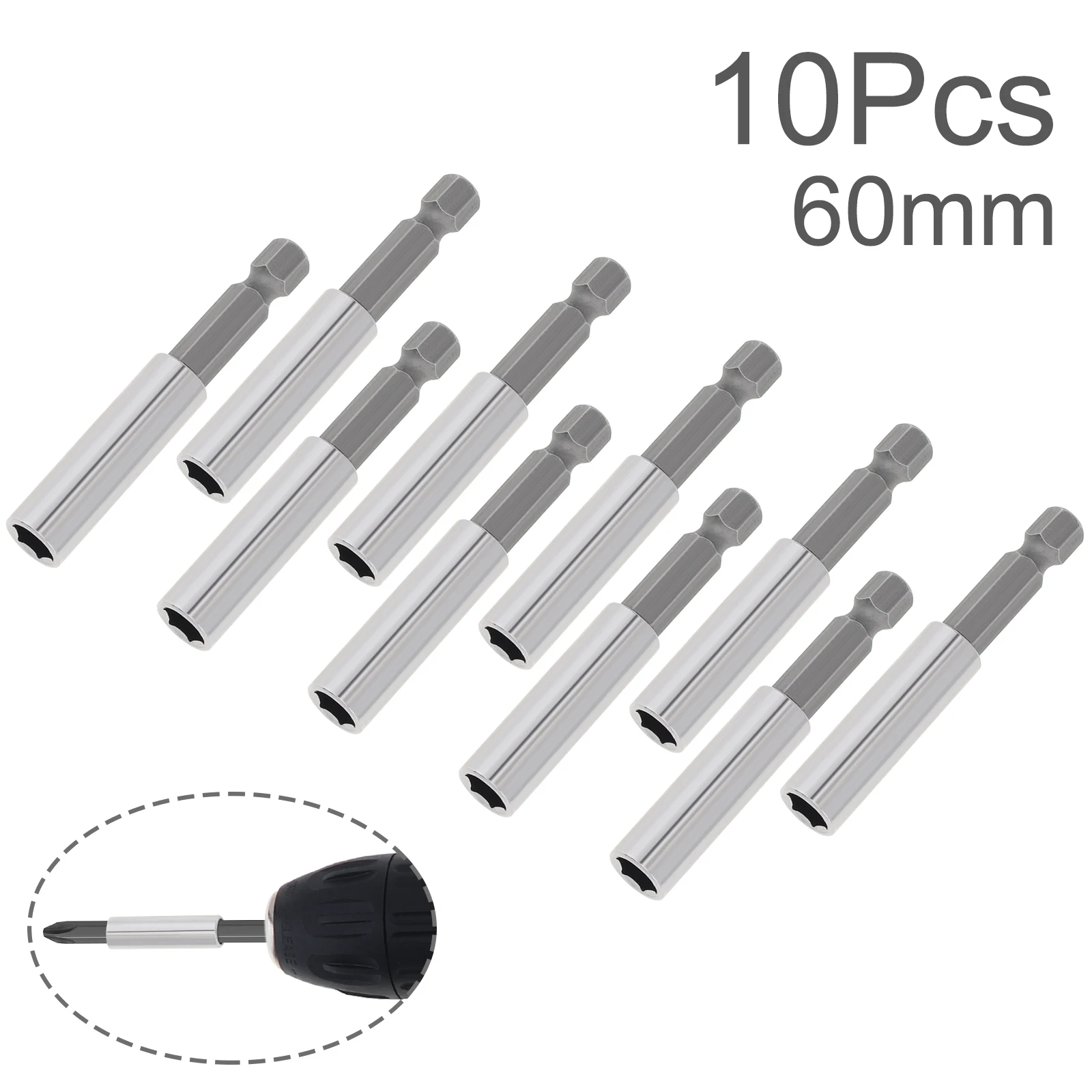 10 шт. 1/4 дюйма Сильный магнитный удлинитель держатель для бит с шестигранным