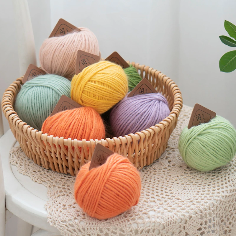 

3mm Knitting Acrylic crochet Yarn Handmade Wool Woven Sweater Hat Coat Vest Thick Crochet Material Bag Single Strand Thread