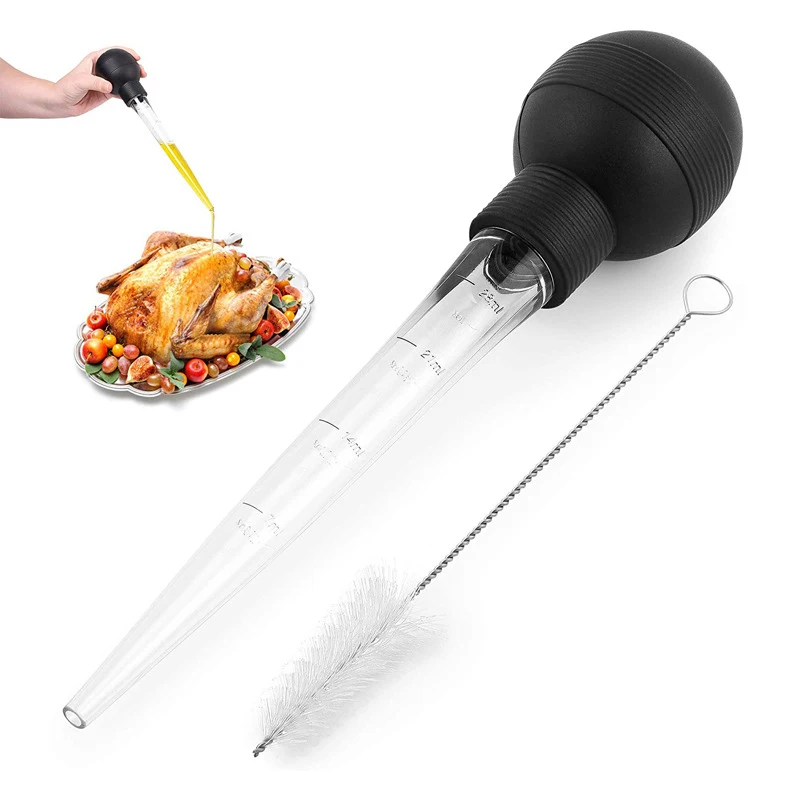 

Cooking Kitchen Turkey Poultry BBQ Food Flavour Baster Syringe Tube Pump Cooking Chicken Turkey Meat BBQ Food Accessories