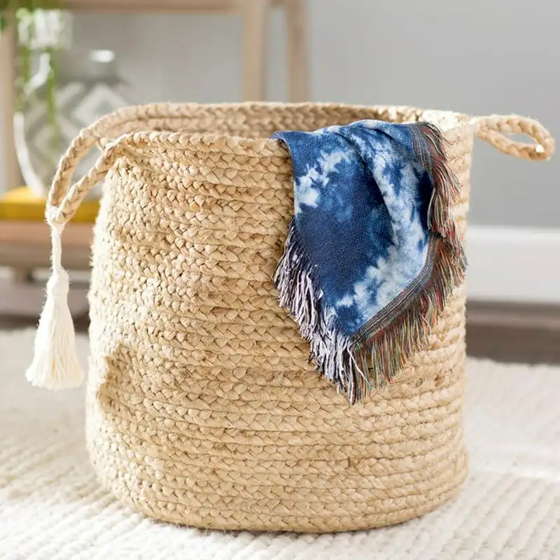 

Jute Eco friendly - 17" x 17" x 17" Montego Solid Decorative Storage Basket