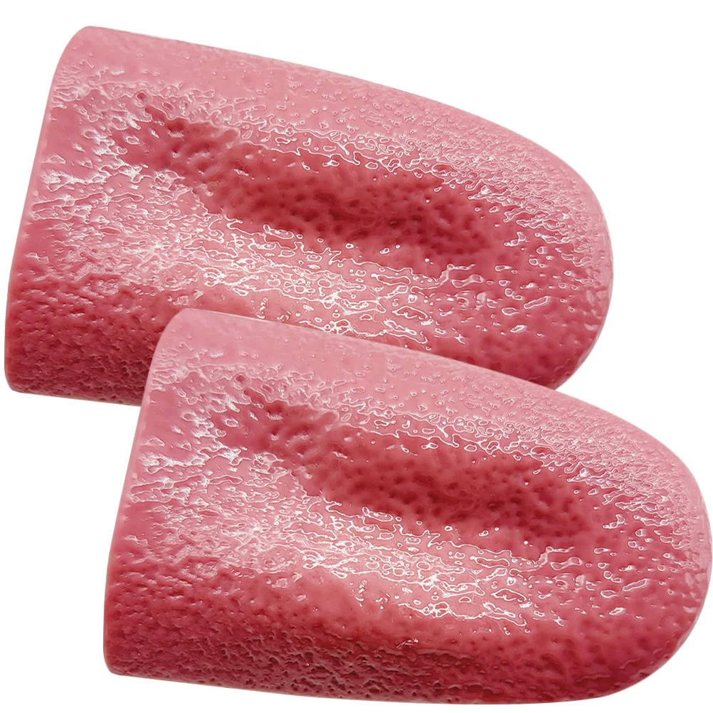 

2pcs Fake Tongue Models Realistic Tongue Decorations Fool's Day Tongue Props