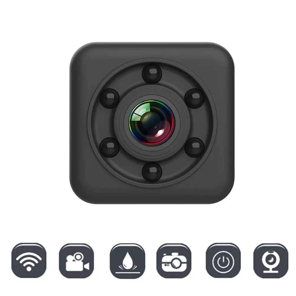 

Мини Wi-Fi IP-камера водонепроницаемая камера видеокамера с датчиком видео HD ночное видение DVR циклическая запись спортивная видеокамера с осн...