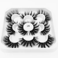 5 pairs wispy faux mink lashes fluffy fake eyelashes cat eye short lashes mink lash boxes packaging with tray faux cils narutel