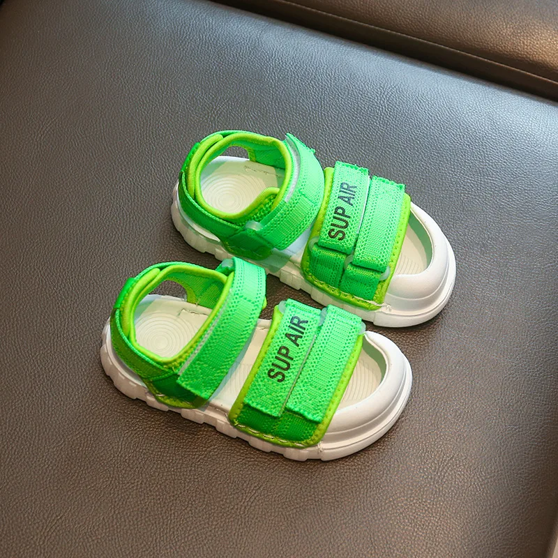 

Детские сандалии без каблука, Новинка лета 2022, нескользящая пляжная спортивная обувь с мягкой подошвой для мальчиков и девочек