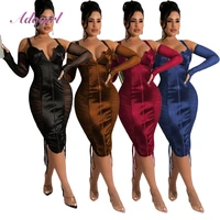 elegant sheer mesh patchwork strapless see through party club midi dress women summer v neck backless beach outfit dresses robe